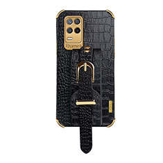 Coque Luxe Cuir Housse Etui XD3 pour Realme 8 4G Noir