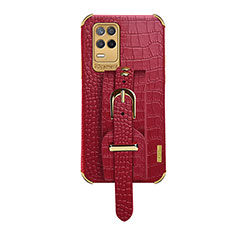 Coque Luxe Cuir Housse Etui XD3 pour Realme 8 Pro Rouge