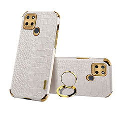 Coque Luxe Cuir Housse Etui XD3 pour Realme C25Y Blanc