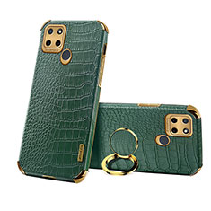 Coque Luxe Cuir Housse Etui XD3 pour Realme C25Y India Vert