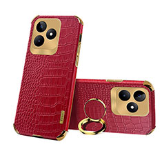 Coque Luxe Cuir Housse Etui XD3 pour Realme C51 Rouge