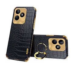 Coque Luxe Cuir Housse Etui XD3 pour Realme C53 Noir