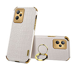 Coque Luxe Cuir Housse Etui XD3 pour Realme Narzo 50A Prime Blanc