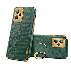 Coque Luxe Cuir Housse Etui XD3 pour Realme Narzo 50A Prime Vert