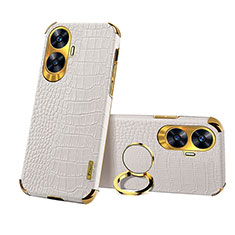 Coque Luxe Cuir Housse Etui XD3 pour Realme Narzo N55 Blanc