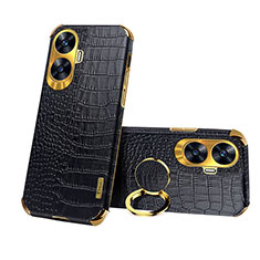 Coque Luxe Cuir Housse Etui XD3 pour Realme Narzo N55 Noir