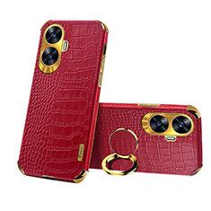 Coque Luxe Cuir Housse Etui XD3 pour Realme Narzo N55 Rouge