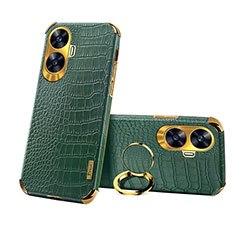 Coque Luxe Cuir Housse Etui XD3 pour Realme Narzo N55 Vert