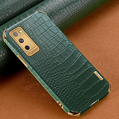 Coque Luxe Cuir Housse Etui XD3 pour Samsung Galaxy S20 FE 4G Vert