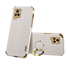 Coque Luxe Cuir Housse Etui XD3 pour Vivo iQOO 7 5G Blanc