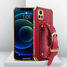 Coque Luxe Cuir Housse Etui XD3 pour Vivo iQOO U3 5G Rouge