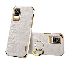 Coque Luxe Cuir Housse Etui XD3 pour Vivo V20 (2021) Blanc