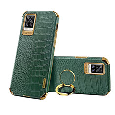 Coque Luxe Cuir Housse Etui XD3 pour Vivo V20 (2021) Vert