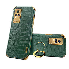 Coque Luxe Cuir Housse Etui XD3 pour Vivo V21e 4G Vert