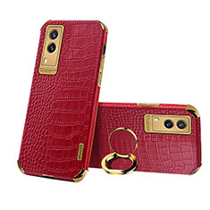 Coque Luxe Cuir Housse Etui XD3 pour Vivo V21e 5G Rouge