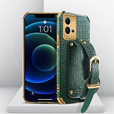 Coque Luxe Cuir Housse Etui XD3 pour Vivo V25 5G Vert