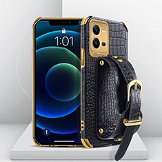 Coque Luxe Cuir Housse Etui XD3 pour Vivo V25e Noir