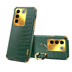 Coque Luxe Cuir Housse Etui XD3 pour Vivo V27 5G Vert