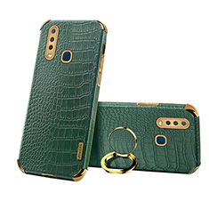 Coque Luxe Cuir Housse Etui XD3 pour Vivo Y12 Vert