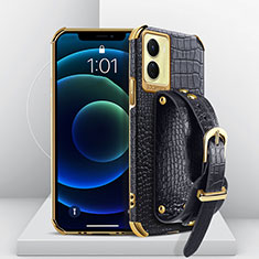 Coque Luxe Cuir Housse Etui XD3 pour Vivo Y16 Noir