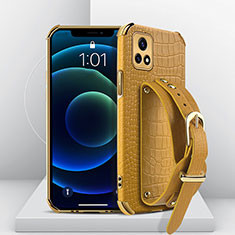 Coque Luxe Cuir Housse Etui XD3 pour Vivo Y31s 5G Jaune