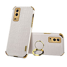 Coque Luxe Cuir Housse Etui XD3 pour Vivo Y52 5G Blanc