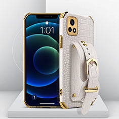 Coque Luxe Cuir Housse Etui XD3 pour Vivo Y52s 5G Blanc