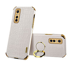 Coque Luxe Cuir Housse Etui XD3 pour Vivo Y73s 5G Blanc