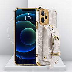 Coque Luxe Cuir Housse Etui XD4 pour Realme 10T 5G Blanc