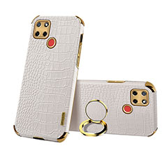 Coque Luxe Cuir Housse Etui XD4 pour Realme C25 Blanc