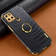 Coque Luxe Cuir Housse Etui XD4 pour Realme C25Y India Noir