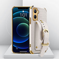 Coque Luxe Cuir Housse Etui XD4 pour Realme C33 (2023) Blanc