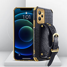 Coque Luxe Cuir Housse Etui XD4 pour Realme Narzo 50A Prime Noir