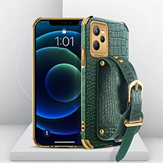 Coque Luxe Cuir Housse Etui XD4 pour Realme Narzo 50A Prime Vert