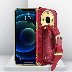 Coque Luxe Cuir Housse Etui XD4 pour Realme Narzo 60 5G Rouge