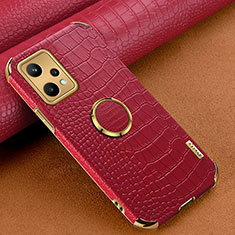 Coque Luxe Cuir Housse Etui XD4 pour Realme V25 5G Rouge