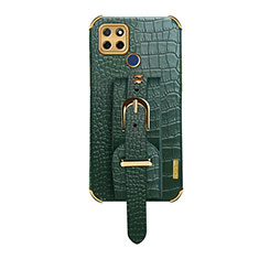 Coque Luxe Cuir Housse Etui XD4 pour Realme V3 5G Vert