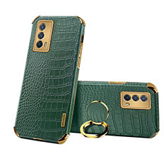 Coque Luxe Cuir Housse Etui XD4 pour Vivo iQOO Z5 5G Vert