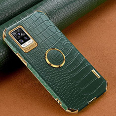 Coque Luxe Cuir Housse Etui XD4 pour Vivo V20 (2021) Vert