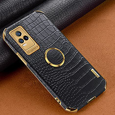 Coque Luxe Cuir Housse Etui XD4 pour Vivo V21e 4G Noir