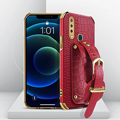 Coque Luxe Cuir Housse Etui XD4 pour Vivo Y11 Rouge