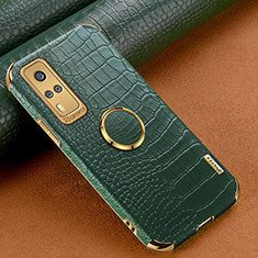 Coque Luxe Cuir Housse Etui XD4 pour Vivo Y51A Vert