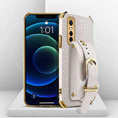 Coque Luxe Cuir Housse Etui XD4 pour Vivo Y73s 5G Blanc