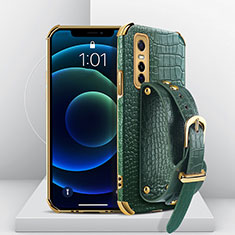 Coque Luxe Cuir Housse Etui XD4 pour Vivo Y73s 5G Vert