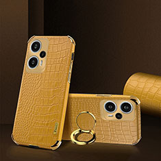 Coque Luxe Cuir Housse Etui XD4 pour Xiaomi Redmi Note 12 Turbo 5G Jaune