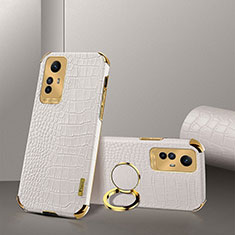 Coque Luxe Cuir Housse Etui XD4 pour Xiaomi Redmi Note 12S Blanc