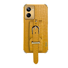 Coque Luxe Cuir Housse Etui XD5 pour Realme 10 Pro 5G Jaune