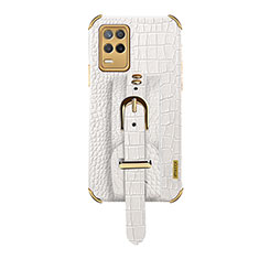 Coque Luxe Cuir Housse Etui XD5 pour Realme 8 5G Blanc