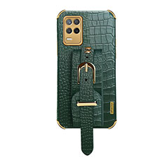 Coque Luxe Cuir Housse Etui XD5 pour Realme 8 5G Vert