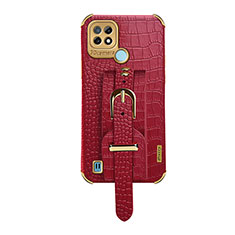 Coque Luxe Cuir Housse Etui XD5 pour Realme C21 Rouge